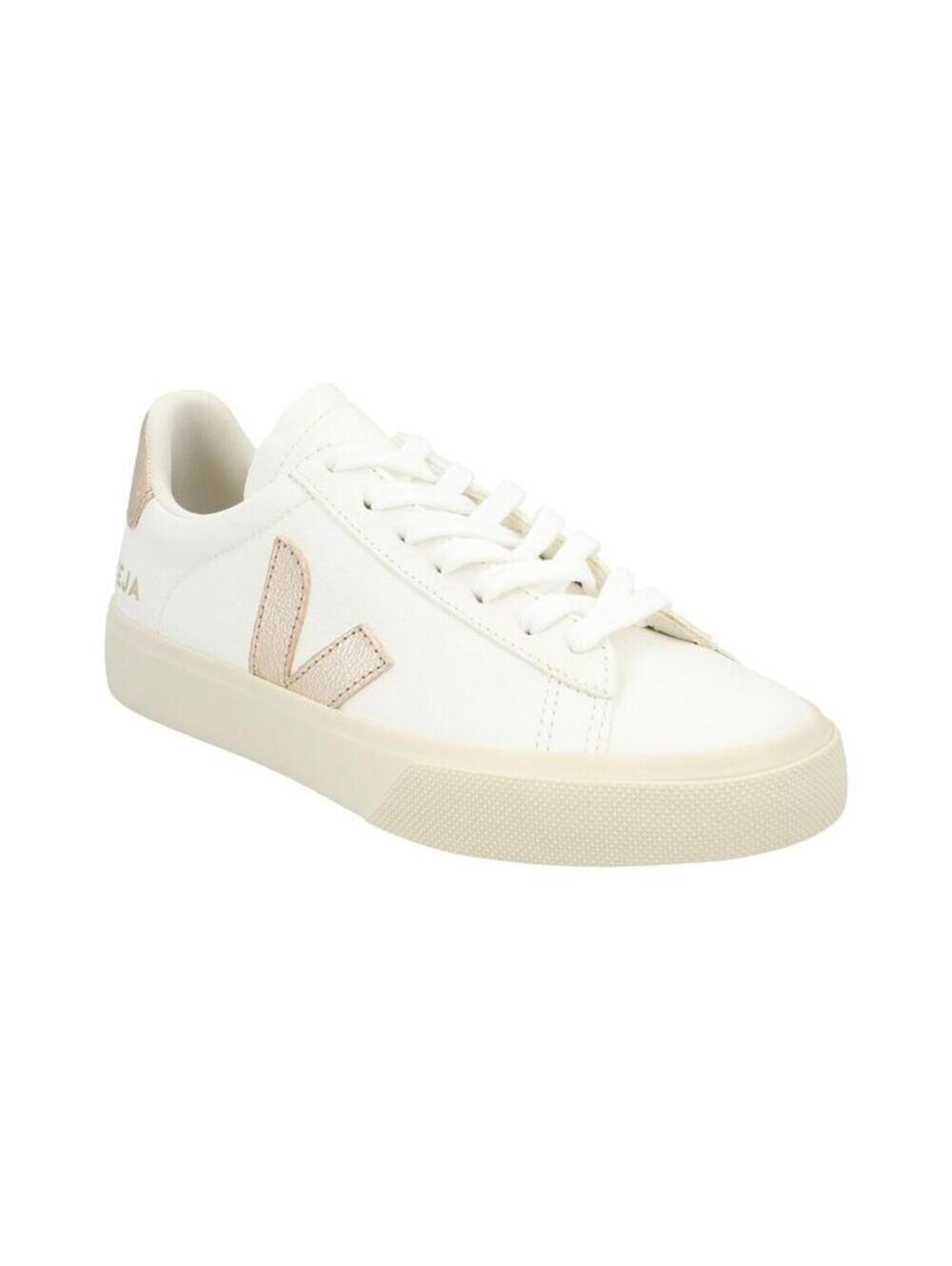 Veja Campo Leather Sneakers Platine Champagne Gold White Size EU 39/ US 8